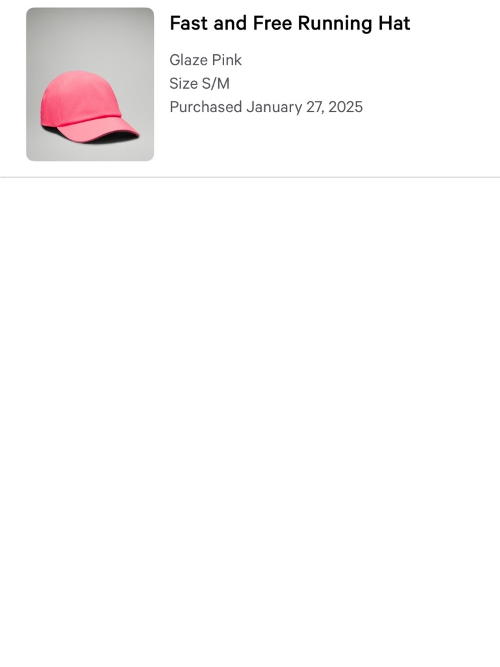 lululemon glaze pink fast and free running hat - Picture 5 of 5
